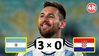 MESSI TAKES REVENGE WITH THE SUCCESS OF Argentina Croatia 2022 World Cup semi-finals  4k ENGLISH COM