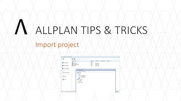 Allplan Tip 002 - Import project