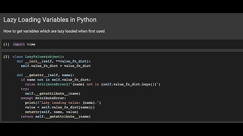 Lazy Loading Variables in Python | Code Walks #Python