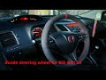 Sueded steering wheel for 8th Gen Si