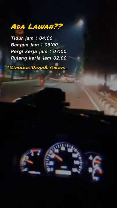 ADA LAWAN? tidur jam 4,bangun jam 6,pergi kerja jam 7,pulang kerja jam 2. - Gimana Darah Aman ?