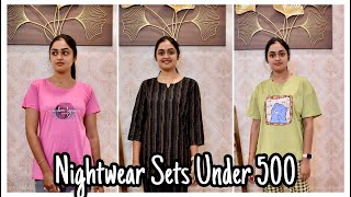 NIGHTWEAR SETS UNDER 500RS || SALE UPTO 70% OFF