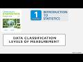 PROBABILITY &amp; STATISTICS: Data Classification - Levels of Measurement