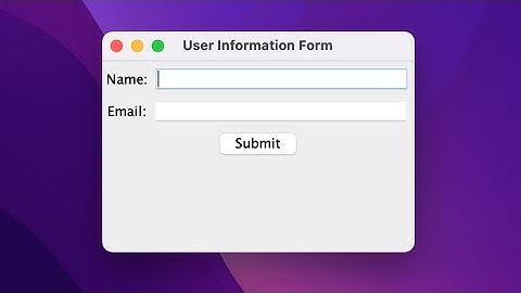 Java GUI Programming - 3.1 - Your First Form