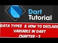 How to declare a variable in Dart || what are Data Types in Dart ||2024 || Chapter -3 || Flutter