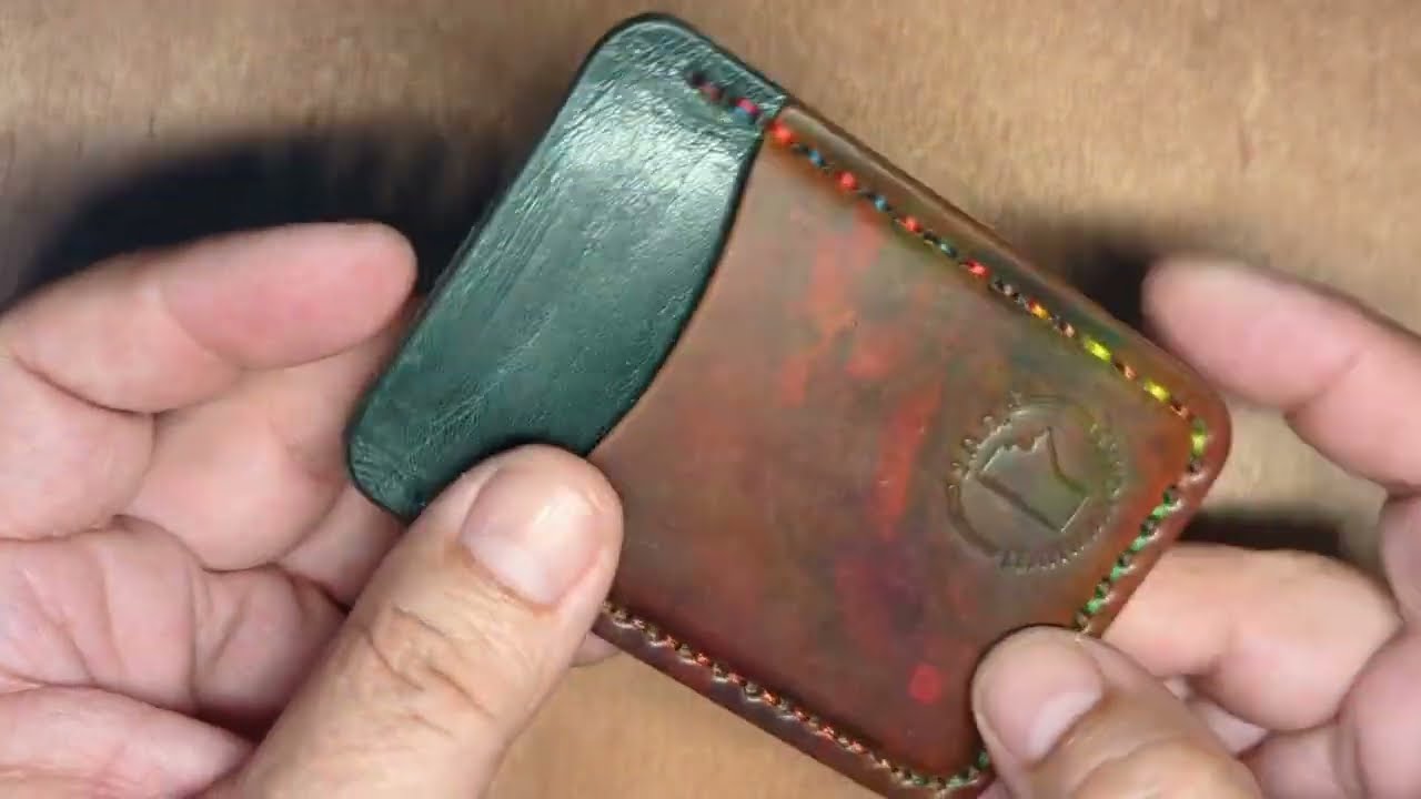 JAB Leatherworks shell cordovan wallet ALL handmade Multicolored Art shell cordovan EDC ASMR Review