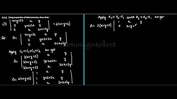 Solution of determinant without expanding / NCERT Ex. 4.2 Question 11 (part 2)