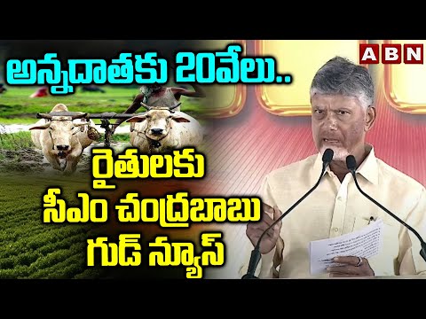 అన్నదాతకు 20వేలు..రైతులకు సీఎం చంద్రబాబు గుడ్ న్యూస్ | CM Chandrababu Good News To Farmers | ABN - ABNTELUGUTV