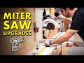 3 BIG Miter Saw Station Upgrades! Stop Block, Dust Collection & Zero Clearance
