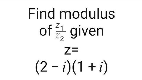 How to obtain modulus of a quotient of a complex number