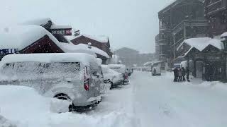 Snowstorm at Val Thorens, The Biggest Ski Resort in the World, France
