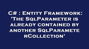 C# : Entity Framework: 