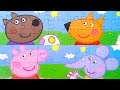 Пеппа и её друзья - Эмили, Денни и Фредди - собираем набор пазлов для детей Свинка Пеппа 4 в 1