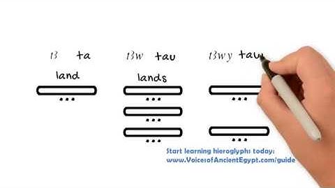 Learn hieroglyphics - hieroglyph-a-day: t3 (in 4k)