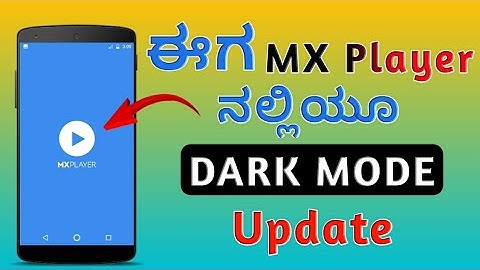 Dark Mode Update In MX Player | MX player Dark Mode | Tech Shot Kannada
