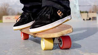 SKATING A 1960 SKATEBOARD