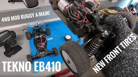 New Front Tires! TEKNO EB410 4WD MOD Buggy Racing A-MAIN Feb 19 2020 - Netcruzer RC