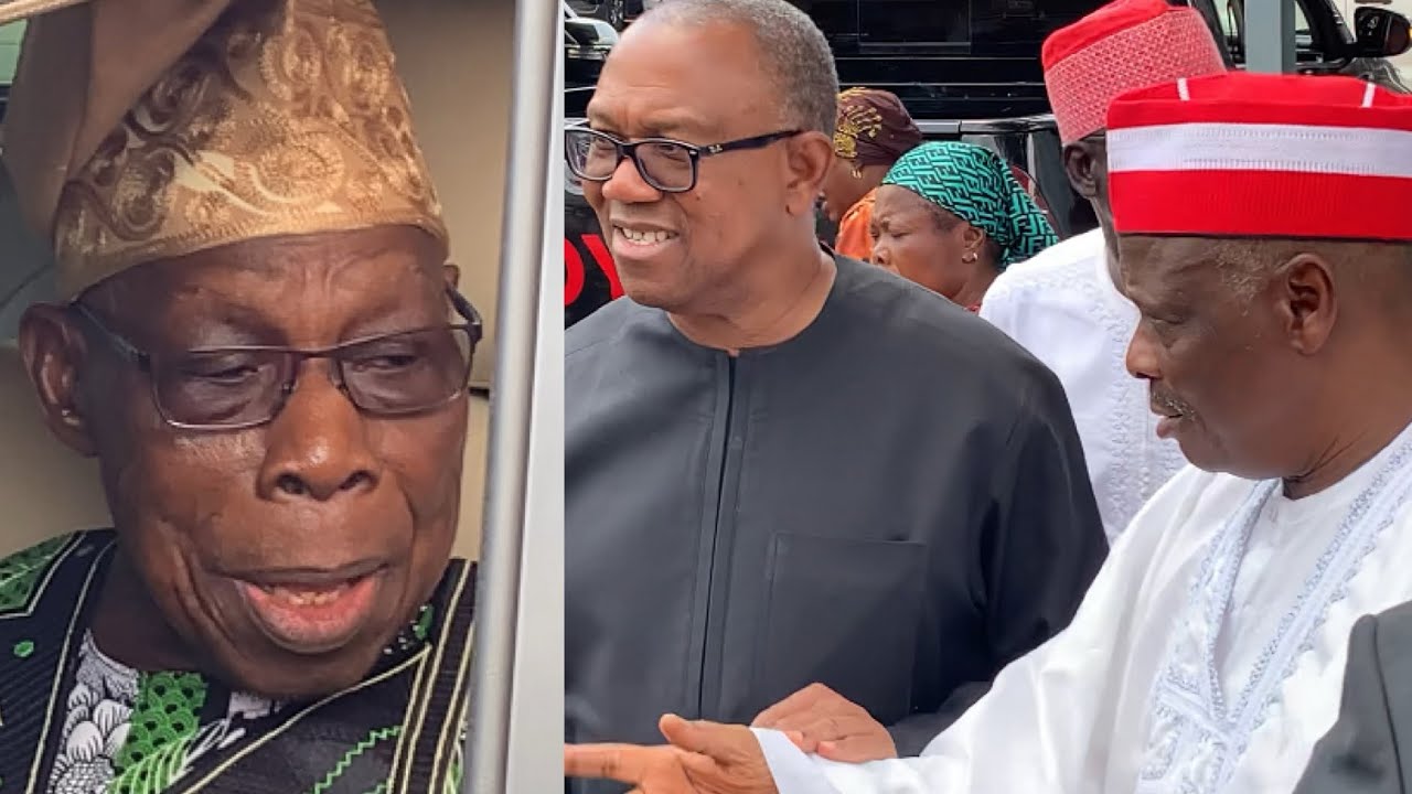 SEE HOW PETER OBI,KWANKWASO AND GBENGA DANIEL  SURPRISE EX PRESIDENT OLUSEGUN OBASANJO @89th  BIRTHD
