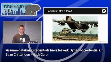 Assume database credentials have leaked - Sean Chittenden