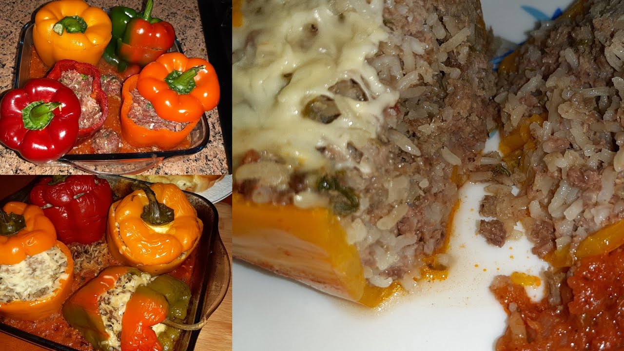 صينية فلفل ألوان محشي رااائع ....طبق رئيسي صحي و البنة لا تقاوم