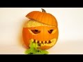 Halloween Pumpkin Carving Idea with Brain and Slime!