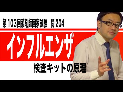 インフルエンザ検査キットの原理（第103回薬剤師国家試験　問204）