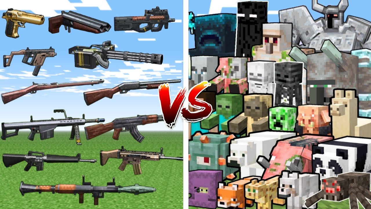 What TaCZ Gun can Defeat the Most Minecraft Mobs in a Row? - YouTube