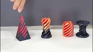 Impossible Pyramid Passthrough Sculpture Anxiety Stress Relief 3d Printed Spiral Cone Fidget Toy