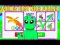 I traded the WORLDS FIRST NEON PHOENIX in Roblox Adopt me