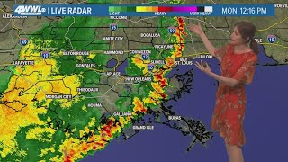 New Orleans Weather: Rain around Monday afternoon, drying out tonight