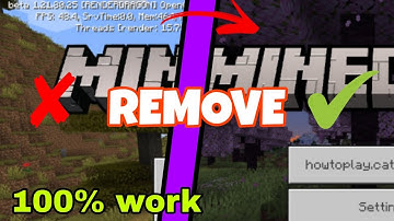 Minecraft beta text remove || 100% work in beta, bedrock and pe