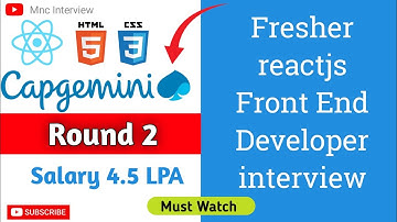 Capgemini interview fresher |  reactjs developer interview questions | javascript interview question