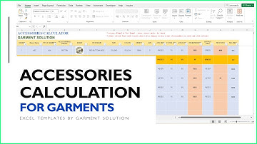 Accessories Requirement Calculator: Excel Template Tutorial for Garment Production