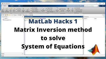 Matrix Inversion Method to Solve the System of Equations in Matlab | Matlab Hacks for linear Algebra