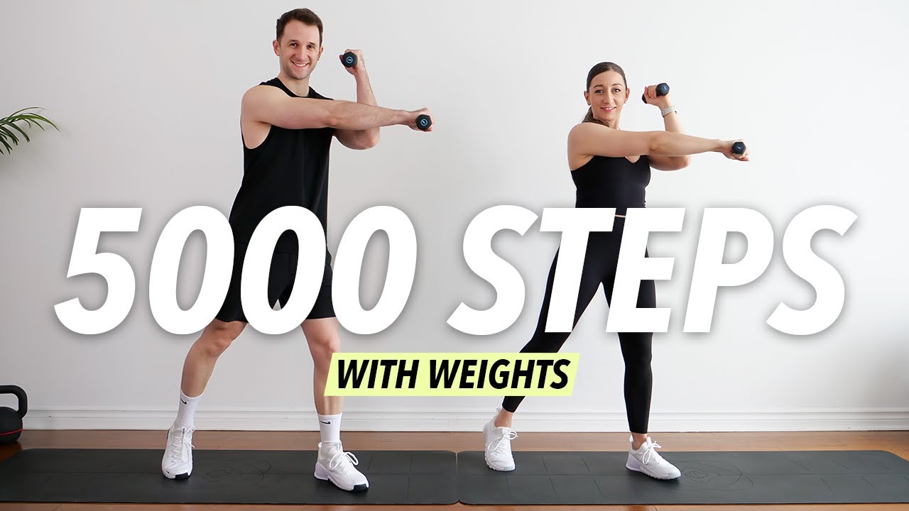 5000 Steps Cardio HIIT with Weights – 30 Min Full Body Fat Burn (No Repeat) | Day 6 Move Reset