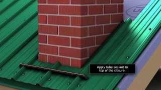 How to install chimney flashing when using Union's MasterRib metal roofing panel.