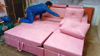 How To Make L Shape Sofa Cum Bed | एल टाइप सोफा कम्बेड Sofacumbed | Sofa Combed  2024