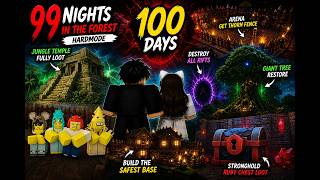 🔥 We Survived 100 Days in 99 Nights in the Forest HARDMODE!
