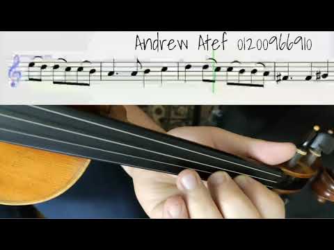 تعلم عزف اغنيه حلوه يابلدي علي الكمان بالنوته مع أندرو عاطف