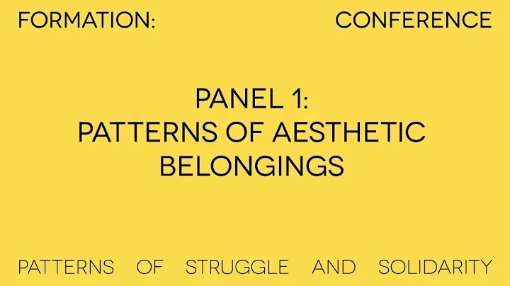 Panel 1: Patterns of Aesthetic Belongings