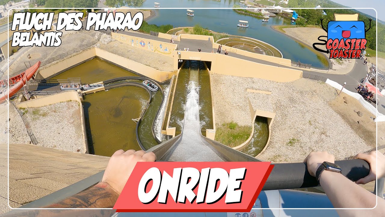 Fluch des Pharao - Belantis - Super komische aber spaßige Wildwasserbahn von Hafema | POV