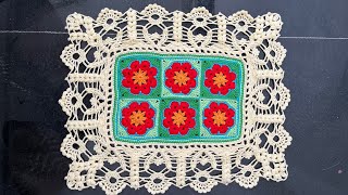 Granny Square Table cover /Wool Rumal Part 2