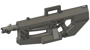 TimeLapse Bush Boss FD-3 flamethrower from Avatar (3D model creation Fusion 360)