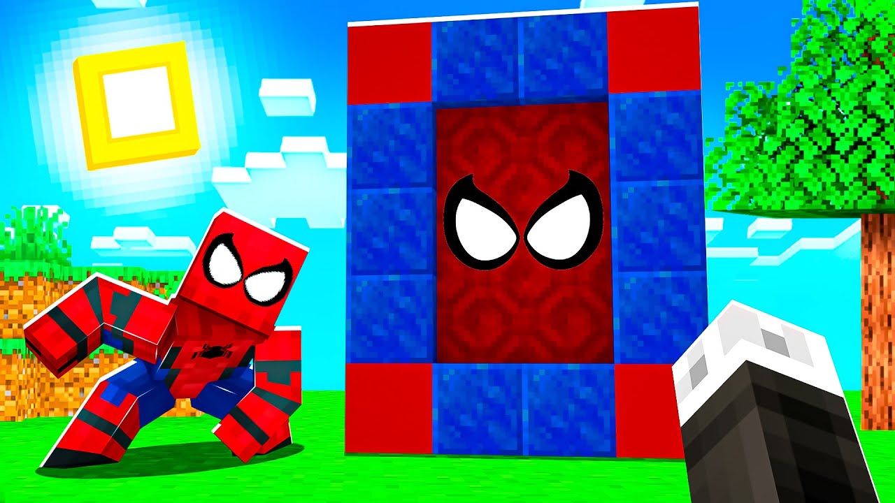 ENTRO NEL PORTALE DI SPIDERMAN SU MINECRAFT