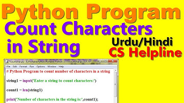 Python program to count number of characters in string | Find String Length Python Program