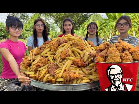Amazing cooking chicken fried KFC and French fries KFC recipe