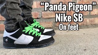 nike sb panda pigeon on feet