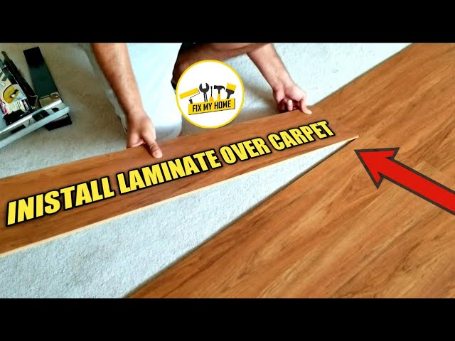 Install Laminate Over Carpet, Can I Lay Laminate Flooring Over Carpet Padding