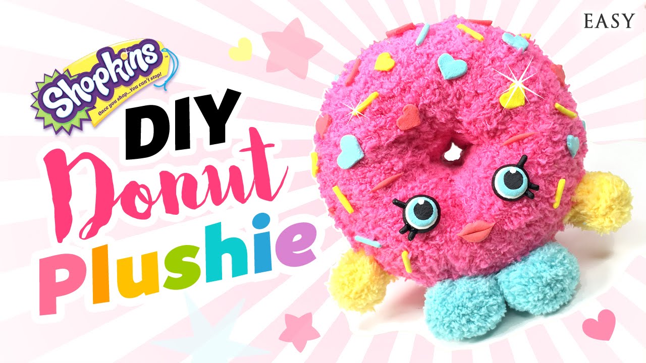 DIY Shopkins Toy Donut Plushie!! Easy & Cute Shopkins Sock Toy!