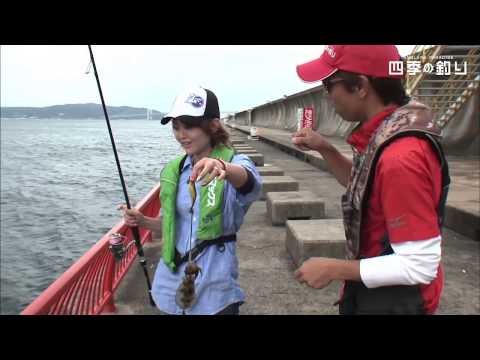 アジサビキ エギングゲーム 海釣り公園で女子会 四季の釣り 13年9月日oa Youtube